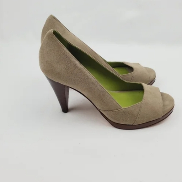 Boden Real Leather Taupe Heel Pumps Size 38/8 - Picture 4 of 10